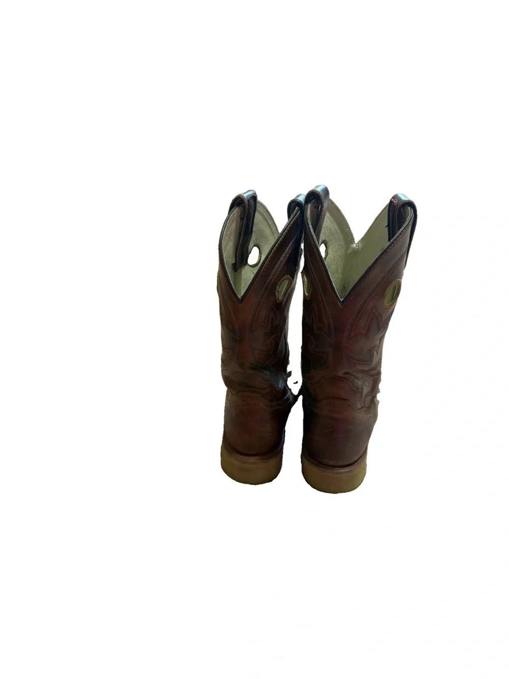Double H Men’s Brown Leather Western Work Boots Square Toe Size 8.5
